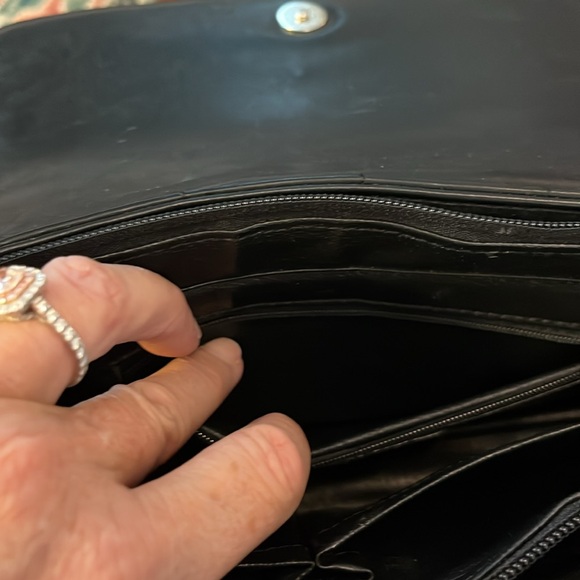 Black leather purse, perfect for evening or every day - Picture 5 of 7